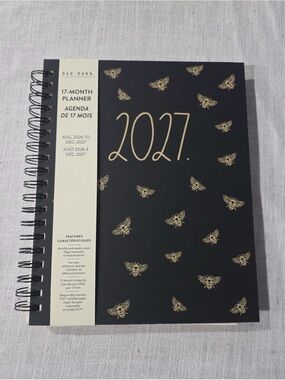 Rae Dunn Black 2027 Planner with Gold Bee Motif